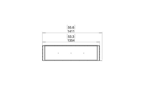 Ecosmart Fire Flex 50LC Left Corner Fireplace Insert - Black Finish / Stainless Steel Burner - ESF.FX.50LC